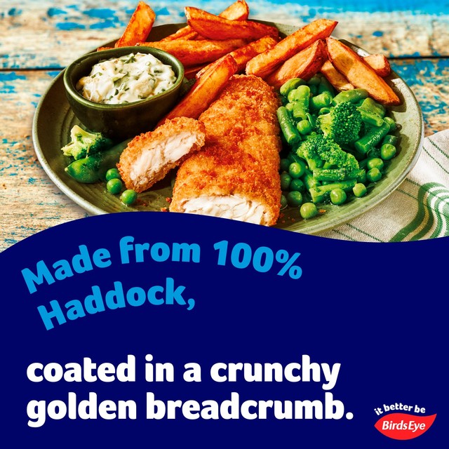 Birds Eye breaded haddock fillets 400g - British product