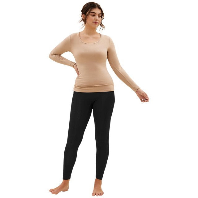 M&S Women's Heatgen Plus Thermal Brushed Leggings Size 12 Black, imported from the UK
