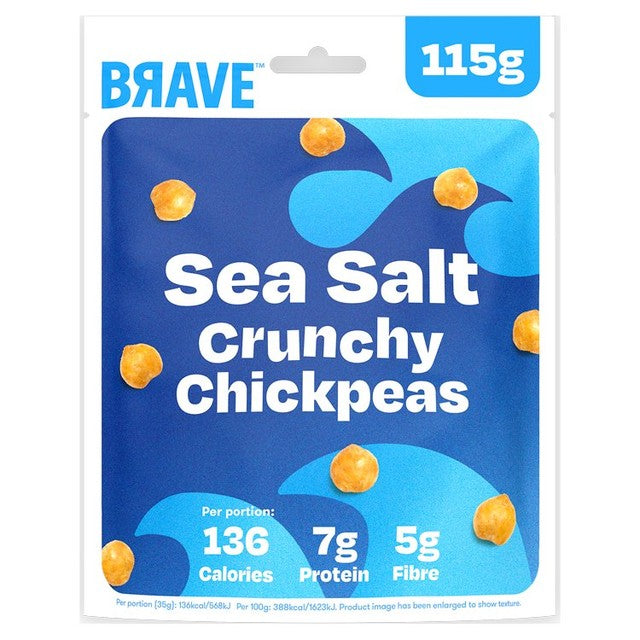 Brave roasted chickpeas sea salt 115g - British product