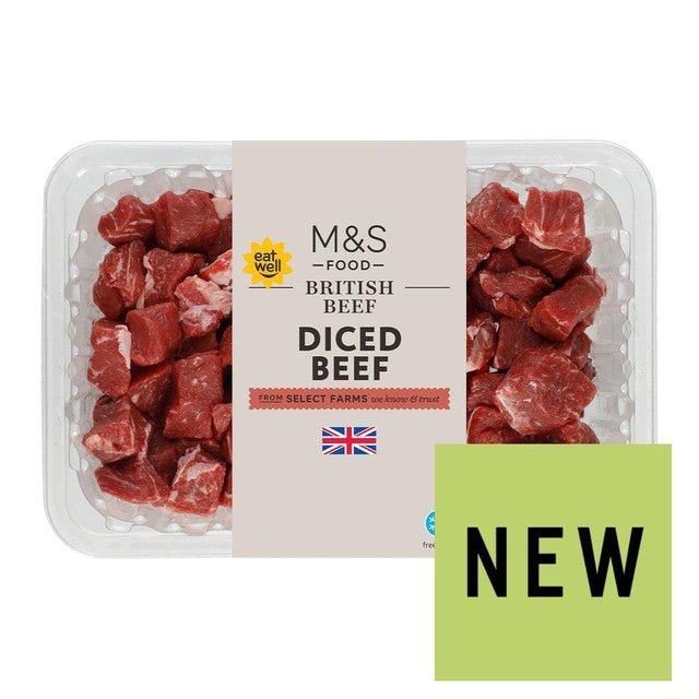 M&S gewürfeltes Rindersteak 750 g, importiert aus Großbritannien