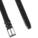 M&S Men's Leather Smart Belt Black L 38-40, imported from the UK
