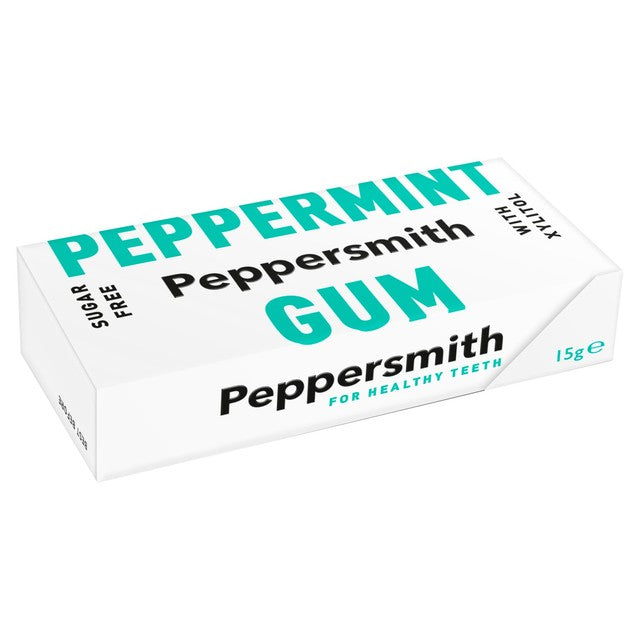Peppersmith peppermint chewing gum 15g, imported from the UK