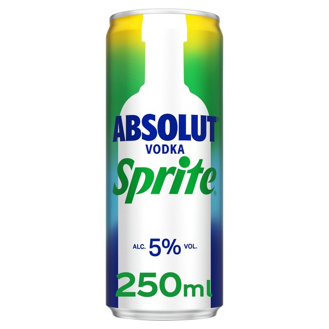 Absolut & Sprite ready-to-drink cocktail 250ml can (British brand)