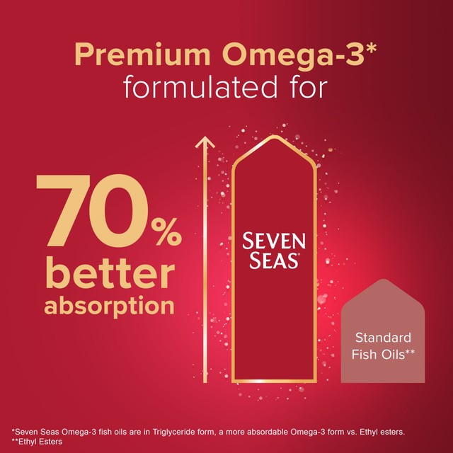 Seven Seas Omega 3 Immunity capsules with vitamin support (British brand)