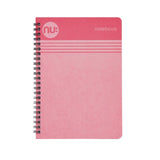 Nuco pink pastel A4 wiro-bound notebook 110 pages, imported from the UK