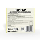 Hip Pop ginger yuzu kombucha drink 4 x 330ml, UK version