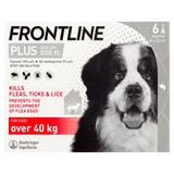 Frontline Plus flea and tick treatment for XL dogs 40-60kg - British product