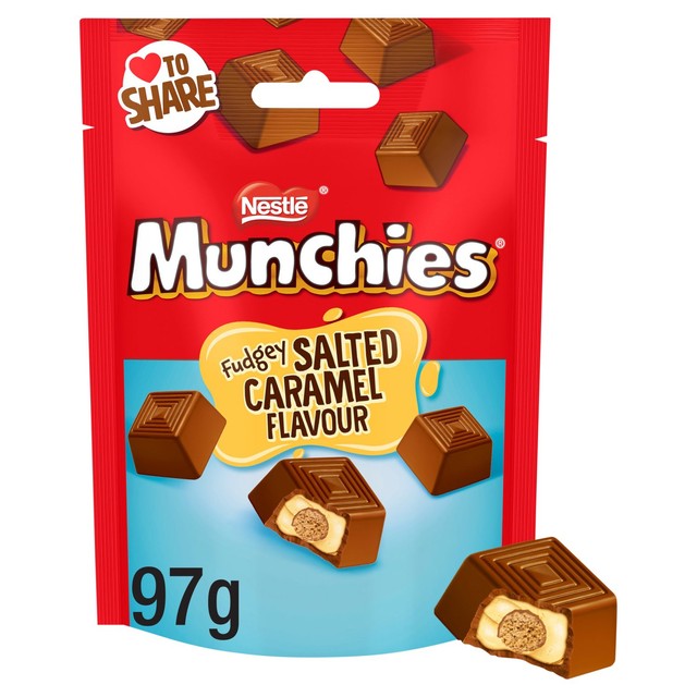Munchies Fudgey Salted Caramel sharing bag 97g - British product