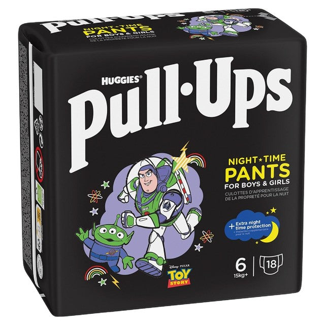 Huggies night-time unisex training nappy pants size 6, 18 pack, UK version