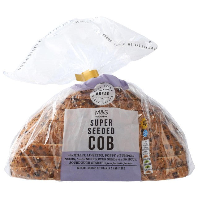 M&S Super Seeded Cob 450g, imported from the UK