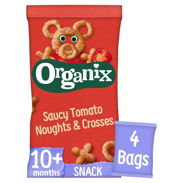 Organix Tomato Baby Puffs Multipack 60g, imported from the UK