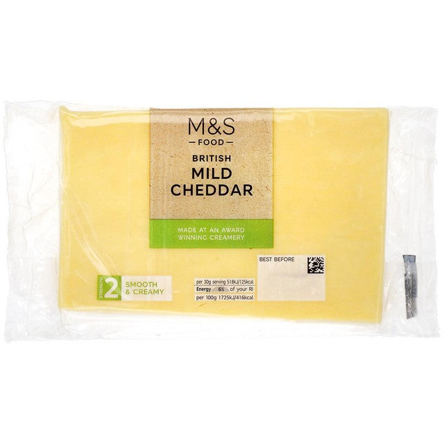 M&S British Mild Cheddar cheese 550g, imported from the UK