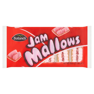 M&S Bolands Jam Mallows Raspberry Flavour Biscuits 250g- Buy online at McGrocer