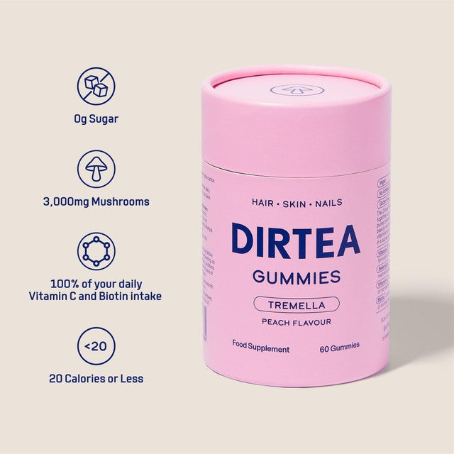 DIRTEA Tremella Mushroom Gummies Peach - British product