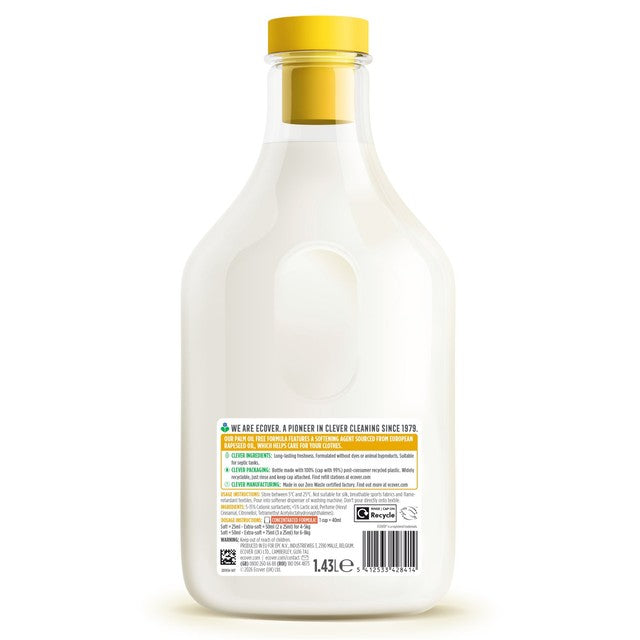 Ecover fabric softener Gardenia & Vanilla 57 washes, imported from the UK