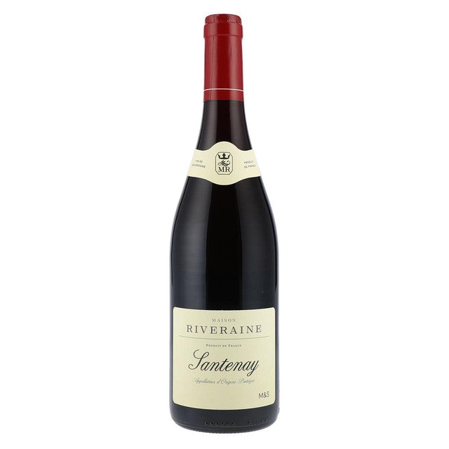 M&S Maison Riveraine Santenay red wine bottle, imported from the UK