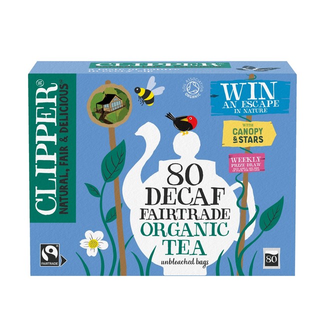 Clipper Organic Naturally Decaffeinated Tea Bags 80 Bags - British product