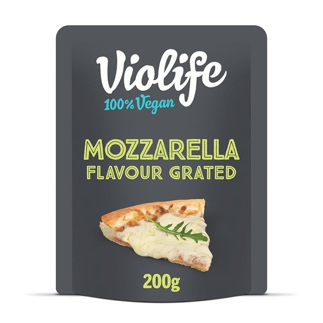VIOLIFE Mozzarella Grated Vegan Cheese Alternative 200g (British brand)