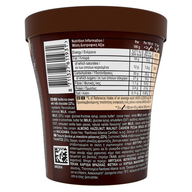 Magnum Classic ice cream tub 440ml, imported from the UK