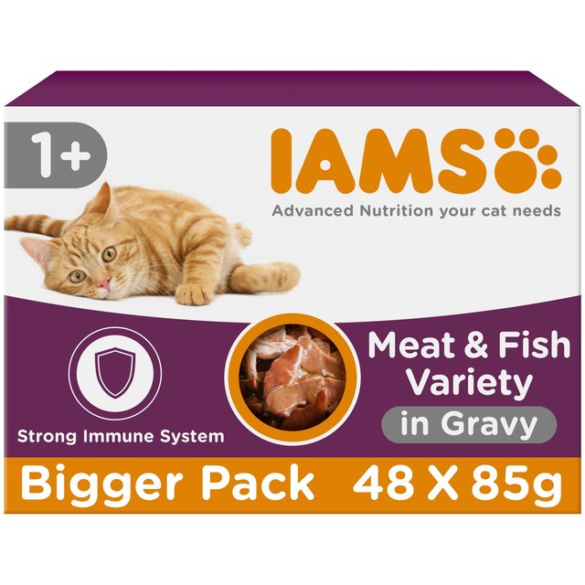 Iams wet cat food Land & Sea Collection 48 x 85g, UK version