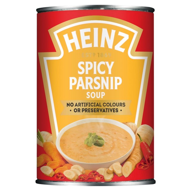 Heinz spicy parsnip canned soup 400g (British brand)