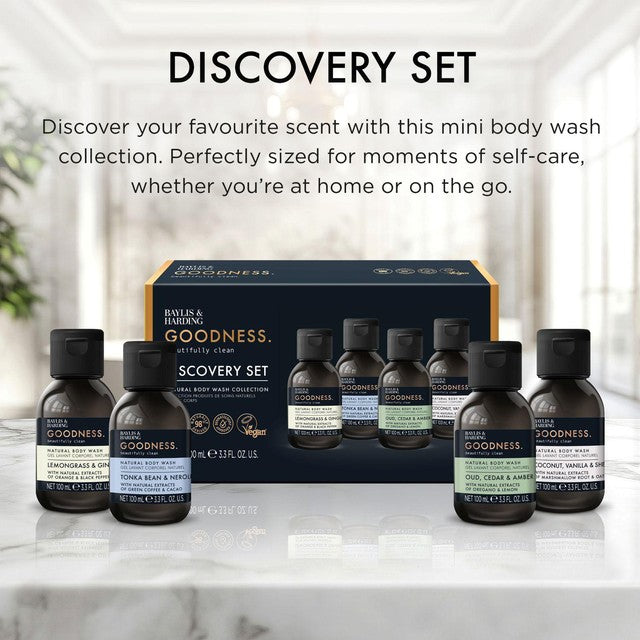 Baylis & Harding body wash discovery gift set 4x100ml (British brand)