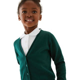 M&S Green Cotton Cardigan 4-5Y, imported from the UK