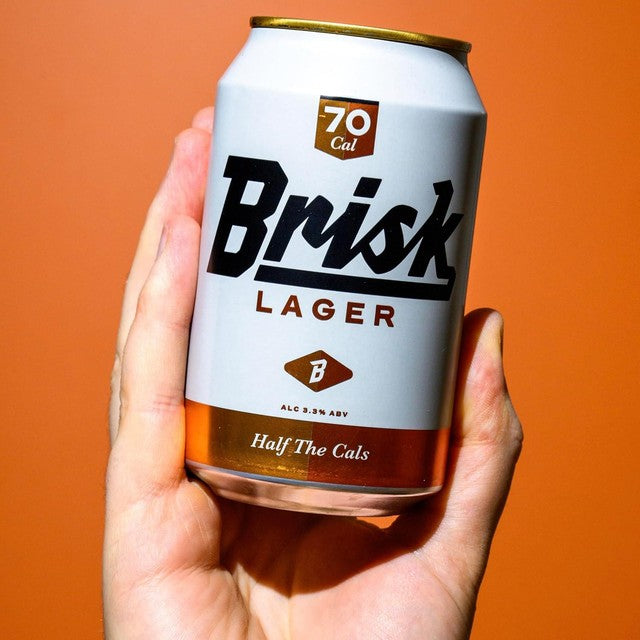 Brisk 70 calorie lager 330ml - British product