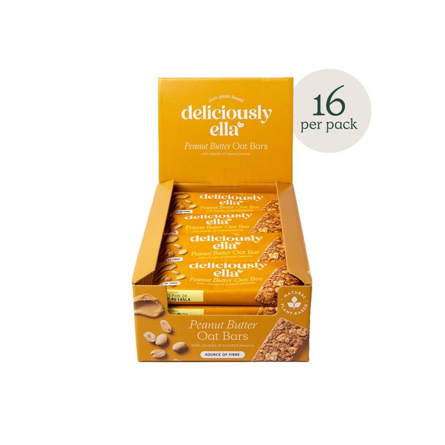 Deliciously Ella peanut butter oat bar 16 x 50g - British product