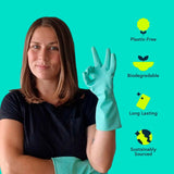 Seep eco rubber gloves medium (British brand)