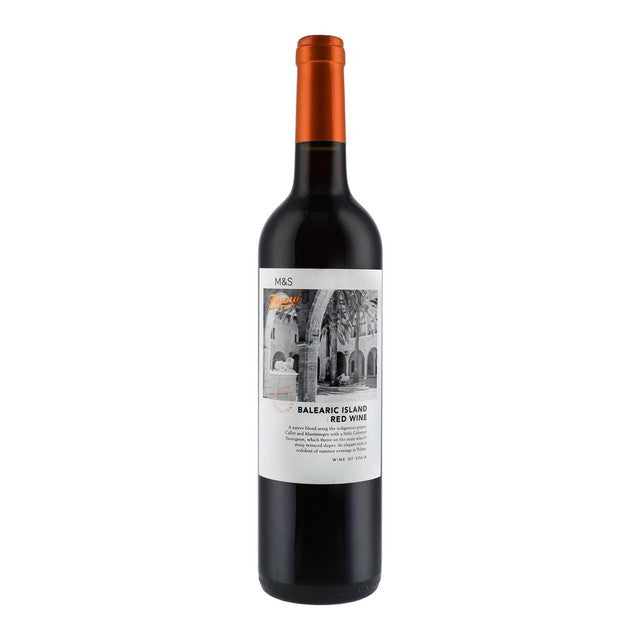 M&S Found Majorcan Red wine bottle, imported from the UK
