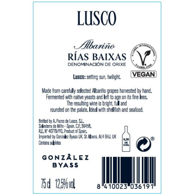 Pazos de Lusco Albariño wine 75cl, imported from the UK