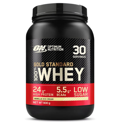 M&S Optimum Nutrition Gold Standard Vanilla Ice Cream Whey Protein Powder 900g- Buy online at McGrocer