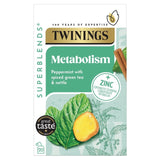 Twinings Superblends Metabolism peppermint spiced green tea nettle herbal tea blend 20 bags (British brand)