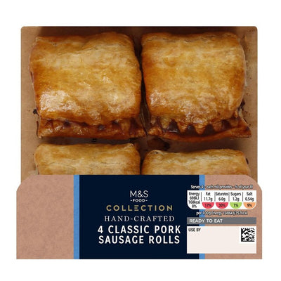 M&S M&S Collection 4 Classic Pork Sausage Rolls 188g - Jetzt bei McGrocer online kaufen