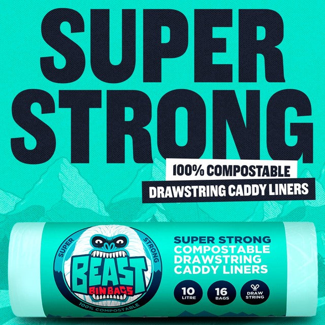 BEAST compostable caddy liners 10L - British product
