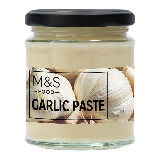M&S garlic paste jar (British brand)