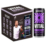 Vital sparkling berries energy drink 330ml - British product