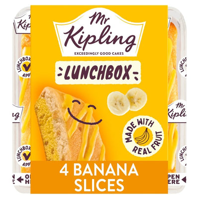 Mr Kipling Banana Lunsjboks kakeskiver 4 pakning