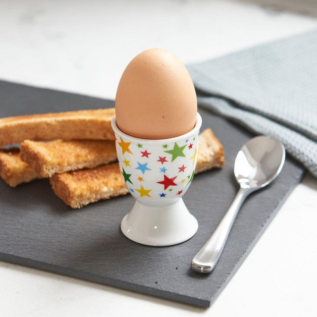 KitchenCraft Brights Stars Porcelain Egg Cup, UK version
