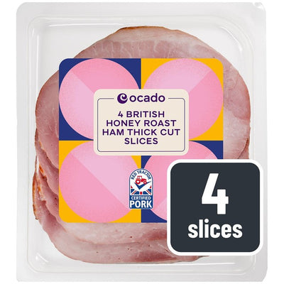 Ocado Honigglasierter Schinken Dick geschnitten 4 Scheiben