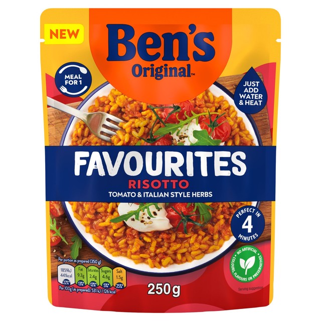 Ben's Original risotto ready meal tomato and Italian herbs 250g - British product