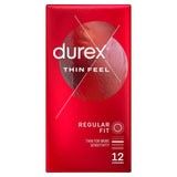 Durex Thin Feel condoms extra lube regular fit 12 pack - British product