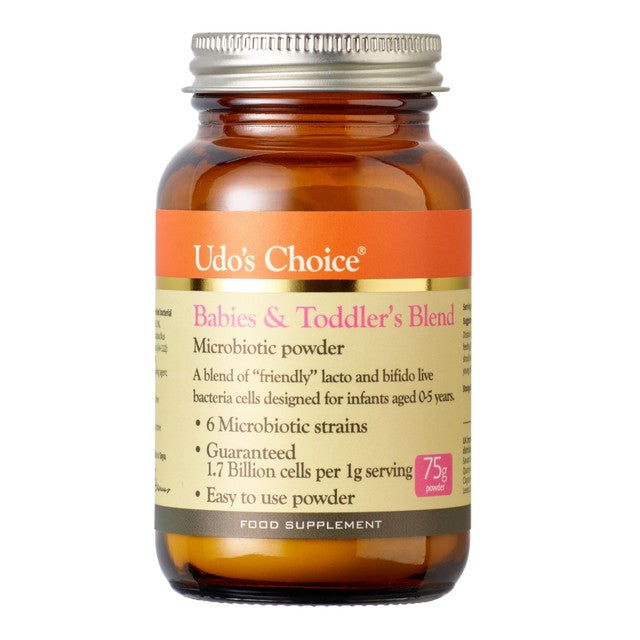 Udo's Choice Babies & Toddler's Blend probiotic supplement powder 75g (British brand)