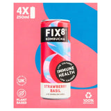Fix8 Strawberry Basil Kombucha 4x250ml - British product