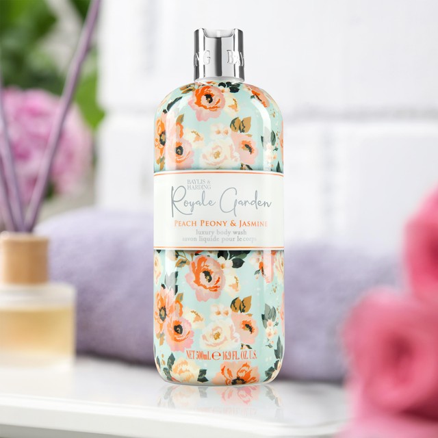 Baylis & Harding Peach Peony & Jasmine Body Wash 500ml - British product