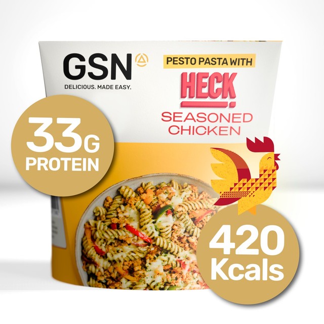 GSN Pesto Protein Pasta with HECK! frozen meal 350g - British product