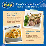 Paxo natural breadcrumbs 227g, imported from the UK