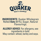 Quaker Sweet Cinnamon porridge sachets 10 per pack, imported from the UK