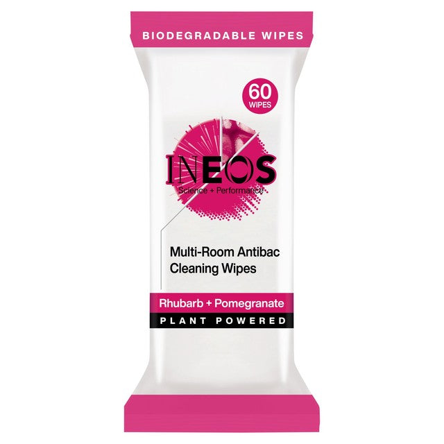 INEOS Antibac Multi-Room Surface Wipes Rhubarb + Pomegranate, UK version